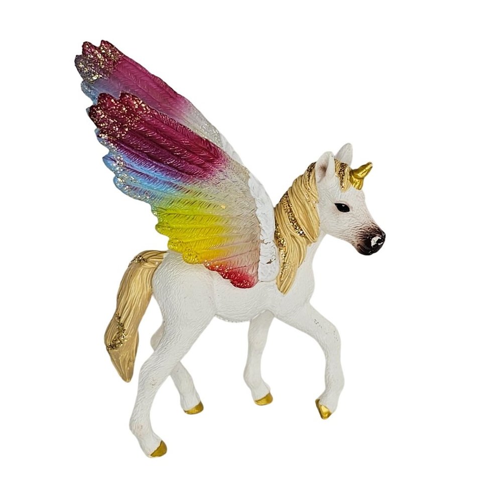 Schleich Bayala Winged Rainbow Unicorn Foal Pegasus Figure #70577